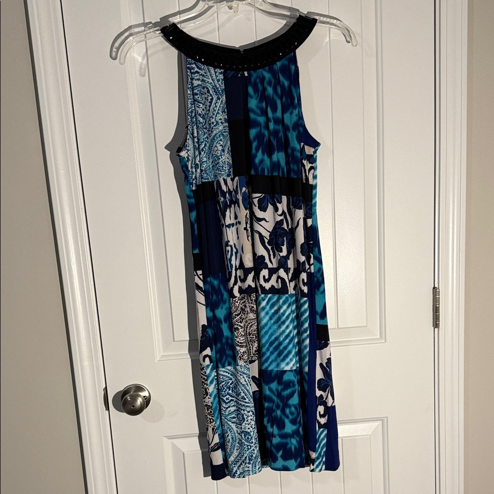 Blue Patterned Dress